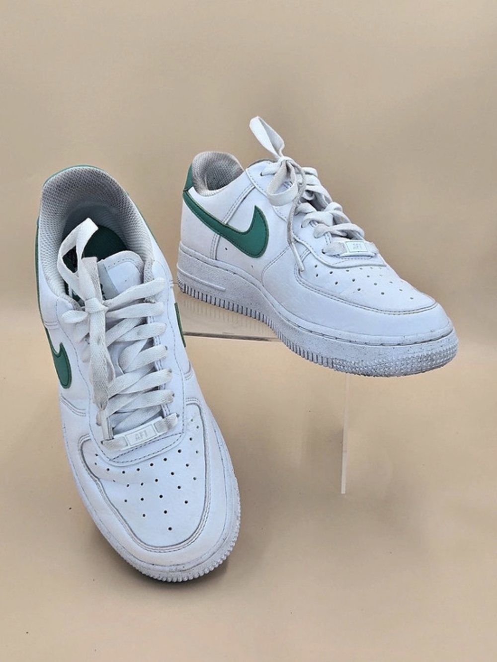 Nike Air Force 1 '07 Next Nature Low Sneakers White Stadium Gr3en Women's US 5.5